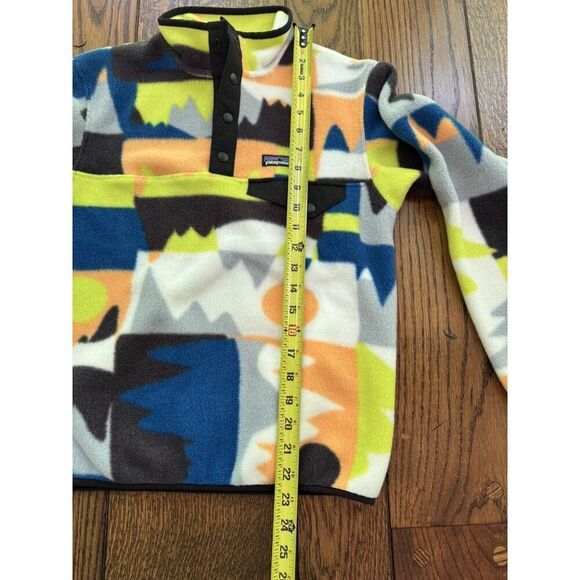 Patagonia Kid's Lightweight Synchilla Snap-T Frontera Endless Blue Medium 10 NWT - Picture 5 of 6